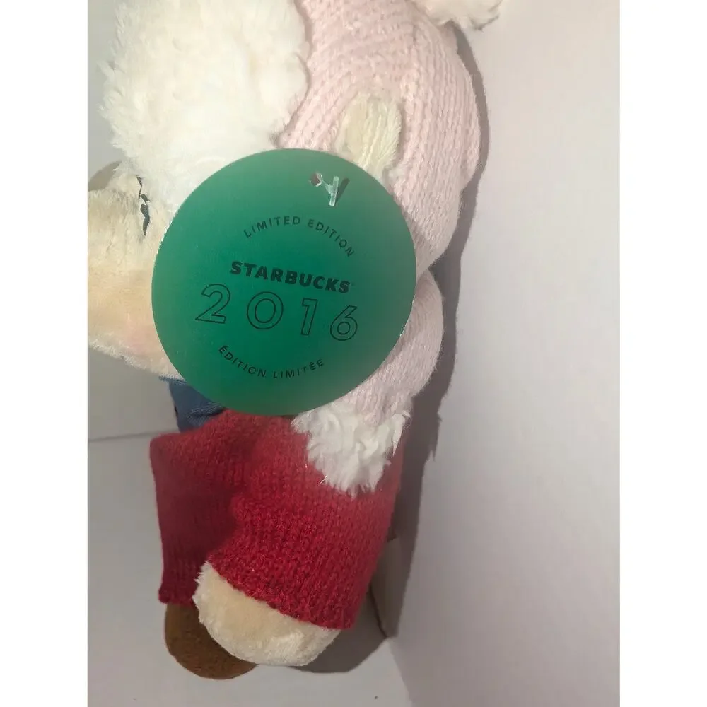 Starbucks Limited Edition 2016 Bearista Girl Bear Red Sweater Tags